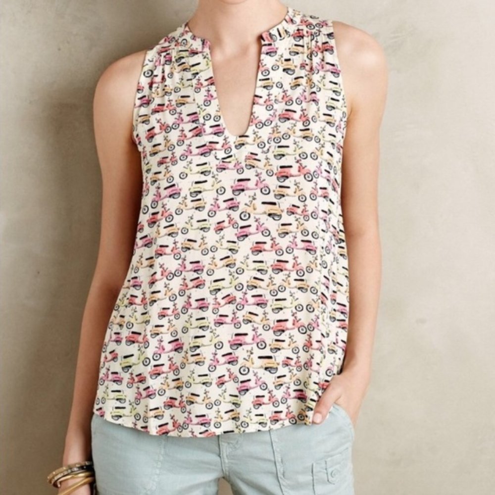 Anthropologie Maeve Vintage Motorcycle Tank Top
